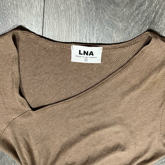 NWOT! Revolve LNA Ami Rib cut out Dress in Mushroom size S - Picture 11 of 12